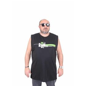 Moc Grande 25152 Think Fast Run Siyah Baskılı Kolsuz Erkek T-shirt