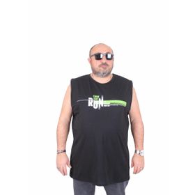 Moc Grande 25152 Think Fast Run Siyah Baskılı Kolsuz Erkek T-shirt