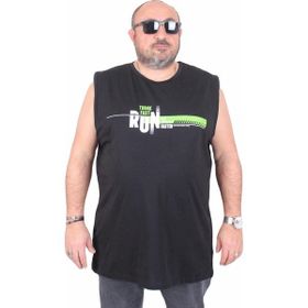 Moc Grande 25152 Think Fast Run Siyah Baskılı Kolsuz Erkek T-shirt