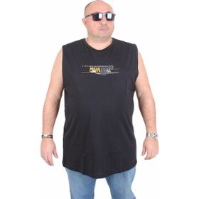 Moc Grande 25153 Break Limits Siyah Baskılı Kolsuz Erkek T-shirt