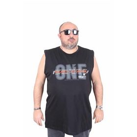 Moc Grande 25155 Step Up Level Siyah Baskılı Kolsuz Erkek T-shirt