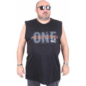 Moc Grande 25155 Step Up Level Siyah Baskılı Kolsuz Erkek T-shirt