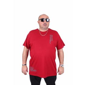 Moc Grande 25157 Believe Bordo Sıfır Yaka Erkek T-shirt