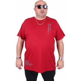 Moc Grande 25157 Believe Bordo Sıfır Yaka Erkek T-shirt