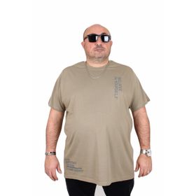 Moc Grande 25157 Believe Haki Sıfır Yaka Erkek T-shirt