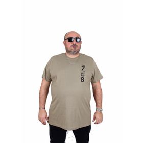 Moc Grande 25158 Stand Up Haki Sıfır Yaka Erkek T-shirt