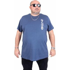 Moc Grande 25158 Stand Up İndigo Sıfır Yaka Erkek T-shirt