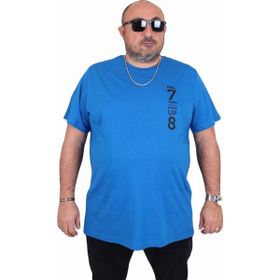 Moc Grande 25158 Stand Up Saks Sıfır Yaka Erkek T-shirt