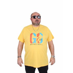 Moc Grande 25161 Lets Go Sarı Sıfır Yaka Erkek T-shirt