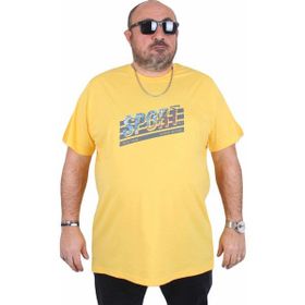 Moc Grande 25162 Sport Sarı Sıfır Yaka Erkek T-shirt