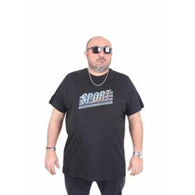 Moc Grande 25162 Sport Siyah Sıfır Yaka Erkek T-shirt