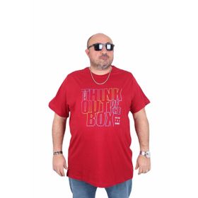 Moc Grande 25163 Out Box Bordo Sıfır Yaka Erkek T-shirt