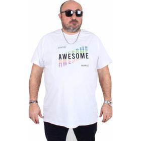 Moc Grande 25164 Awesome Beyaz Erkek T-shirt