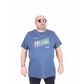 Moc Grande 25164 Awesome İndigo Erkek T-shirt