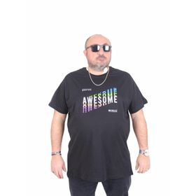 Moc Grande 25164 Awesome Siyah Erkek T-shirt