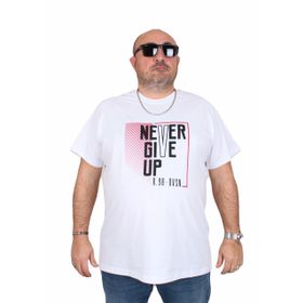 Moc Grande 25165 Never Beyaz Sıfır Yaka Erkek T-shirt