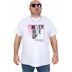 Moc Grande 25165 Never Beyaz Sıfır Yaka Erkek T-shirt