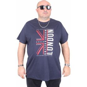 Moc Grande 25166 London Lacivert Sıfır Yaka Erkek T-shirt