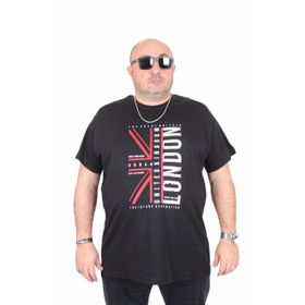 Moc Grande 25166 London Siyah Sıfır Yaka Erkek T-shirt
