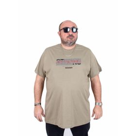 Moc Grande 25167 Strong Haki Sıfır Yaka Erkek T-shirt