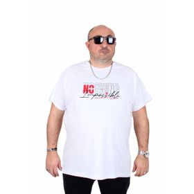 Moc Grande 25169 Impossible Beyaz Sıfır Yaka Erkek T-shirt