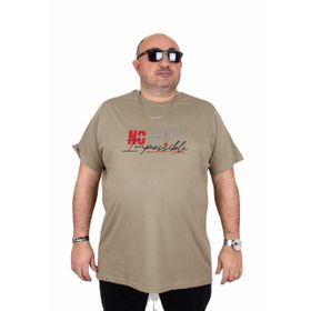 Moc Grande 25169 Impossible Haki Sıfır Yaka Erkek T-shirt