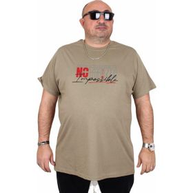 Moc Grande 25169 Impossible Haki Sıfır Yaka Erkek T-shirt