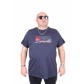 Moc Grande 25169 Impossible Lacivert Sıfır Yaka Erkek T-shirt