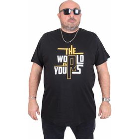 Moc Grande 25170 The World Siyah Sıfır Yaka Erkek T-shirt