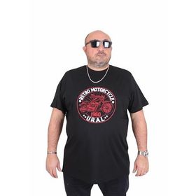 Moc Grande 25171 Motorcycle Siyah Sıfır Yaka Erkek T-shirt