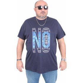 Moc Grande 25172 No Control Lacivert Sıfır Yaka Erkek T-shirt