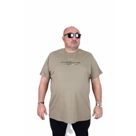 Moc Grande 25173 Nothing Haki Sıfır Yaka Erkek T-shirt