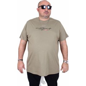 Moc Grande 25173 Nothing Haki Sıfır Yaka Erkek T-shirt