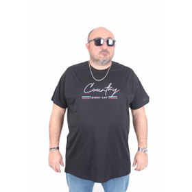 Moc Grande 25174 Country Siyah Sıfır Yaka Erkek T-shirt