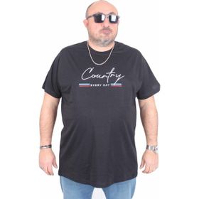 Moc Grande 25174 Country Siyah Sıfır Yaka Erkek T-shirt