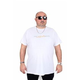 Moc Grande 25175 Lets Get Going Beyaz Sıfır Yaka Erkek T-shirt
