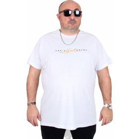 Moc Grande 25175 Lets Get Going Beyaz Sıfır Yaka Erkek T-shirt