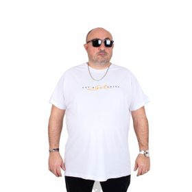 Moc Grande 25175 Lets Get Going Beyaz Sıfır Yaka Erkek T-shirt