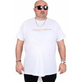 Moc Grande 25175 Lets Get Going Beyaz Sıfır Yaka Erkek T-shirt