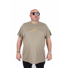 Moc Grande 25175 Lets Get Going Haki Sıfır Yaka Erkek T-shirt