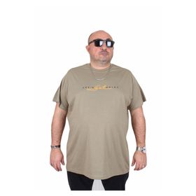 Moc Grande 25175 Lets Get Going Haki Sıfır Yaka Erkek T-shirt