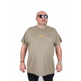 Moc Grande 25175 Lets Get Going Haki Sıfır Yaka Erkek T-shirt