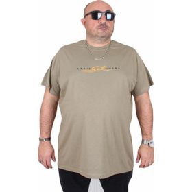 Moc Grande 25175 Lets Get Going Haki Sıfır Yaka Erkek T-shirt