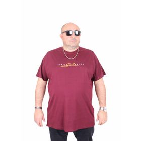 Moc Grande 25175 Lets Get Going Mürdüm Sıfır Yaka Erkek T-shirt
