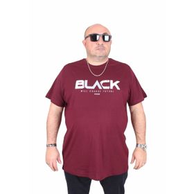 Moc Grande 25176 Black Mürdüm Sıfır Yaka Erkek T-shirt