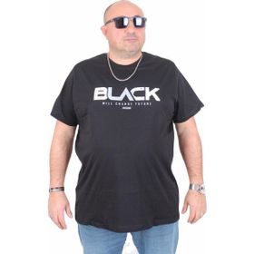 Moc Grande 25176 Black Siyah Sıfır Yaka Erkek T-shirt