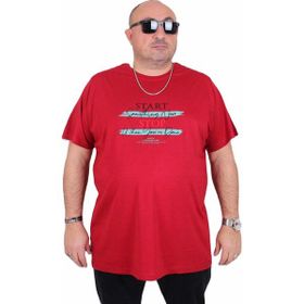 Moc Grande 25178 Start Stop Bordo Sıfır Yaka Erkek T-shirt