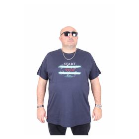 Moc Grande 25178 Start Stop Lacivert Sıfır Yaka Erkek T-shirt