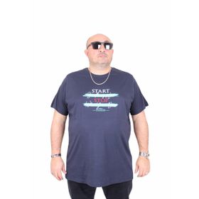 Moc Grande 25178 Start Stop Lacivert Sıfır Yaka Erkek T-shirt