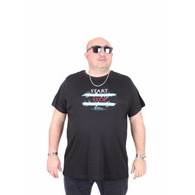 Moc Grande 25178 Start Stop Siyah Sıfır Yaka Erkek T-shirt
